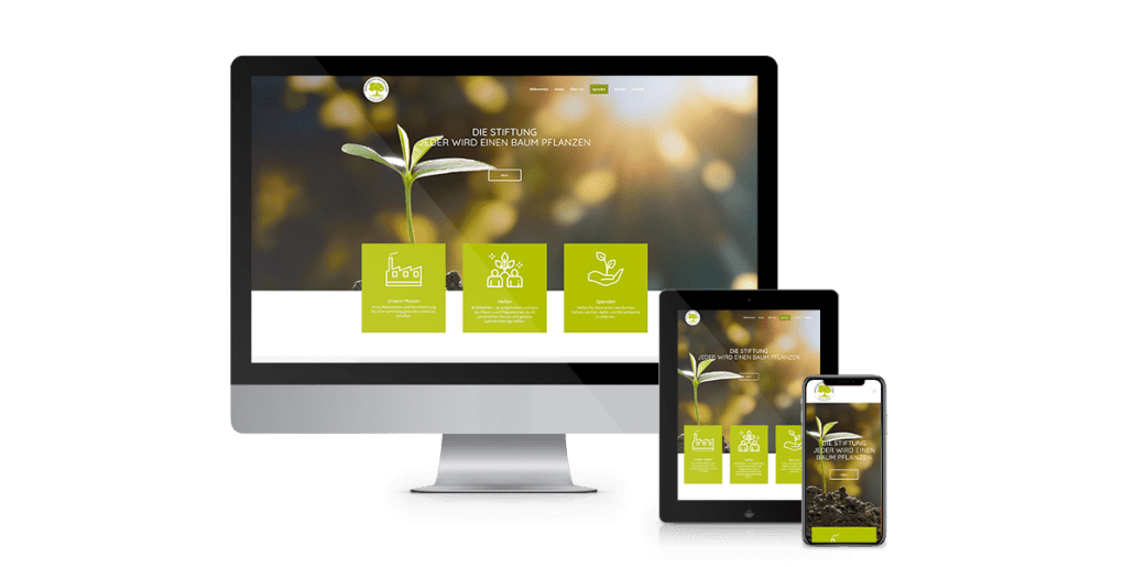 Webdesign für die Stiftung jeder Pflanzt einen Baum