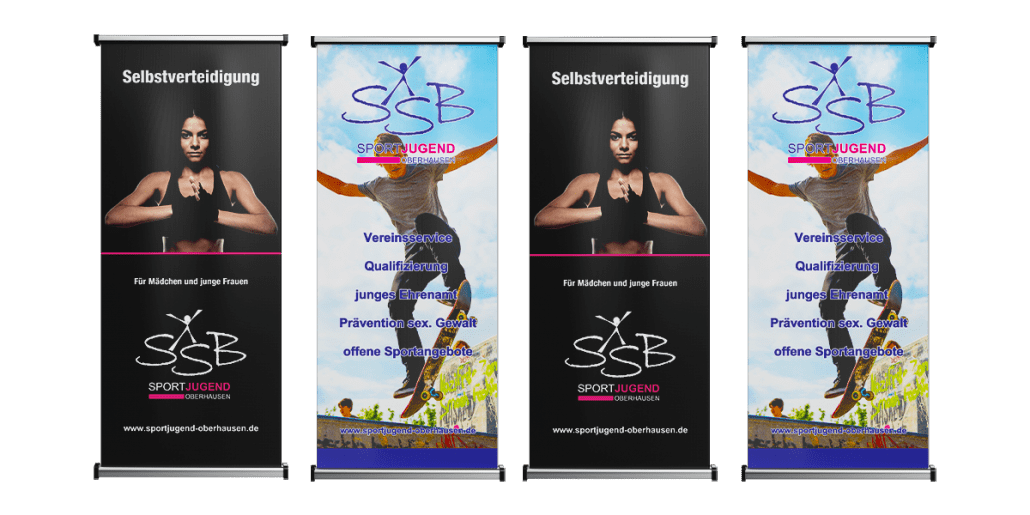 Werbeagentur Muelheim Oberhausen Grafikdesign ssb rollups