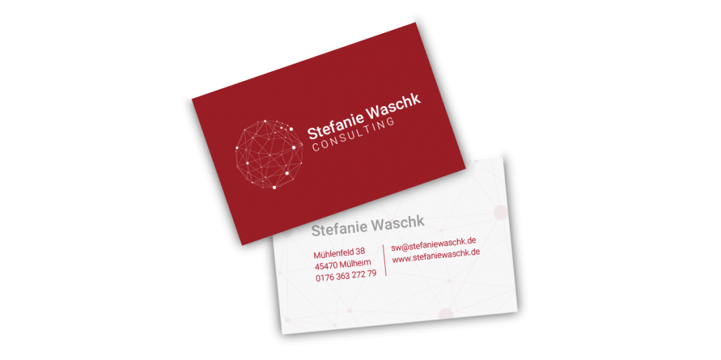 Werbeagentur Muelheim Oberhausen Grafikdesign stefaniewaschkconsulting visitenkarten