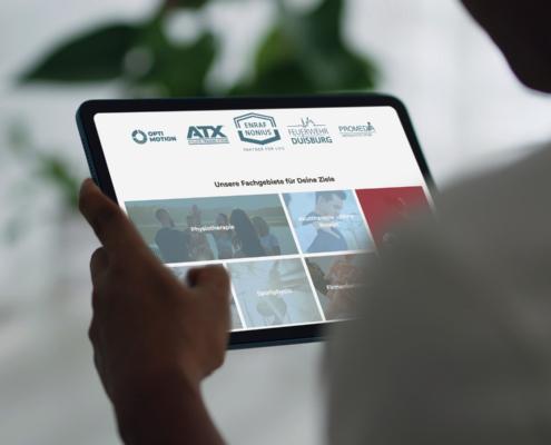 Markenstrategie & Webdesign für MOVE & MORAL PHYSIO - iPad Ansicht
