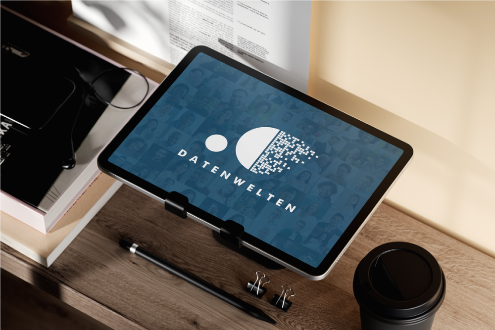 Logodesign - Datenwelten - iPad Ansicht