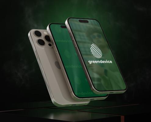 Logodesign - greendevice - iPhone Ansicht