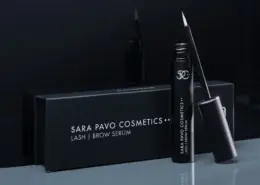 Landingpage für das Lashserum von Sara Pavo Cosmetics