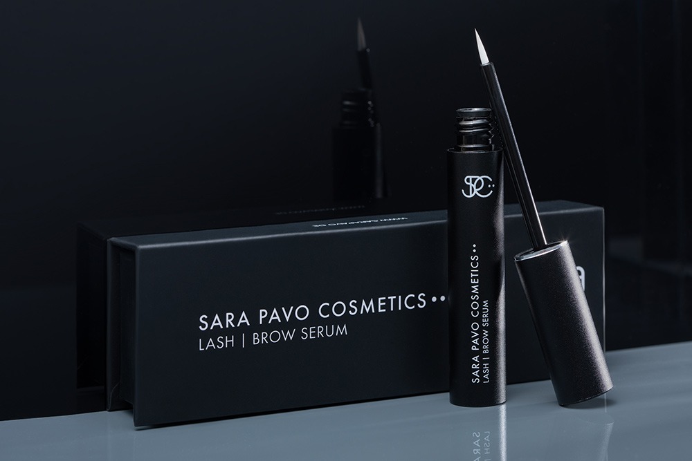 Landingpage für das Lashserum von Sara Pavo Cosmetics