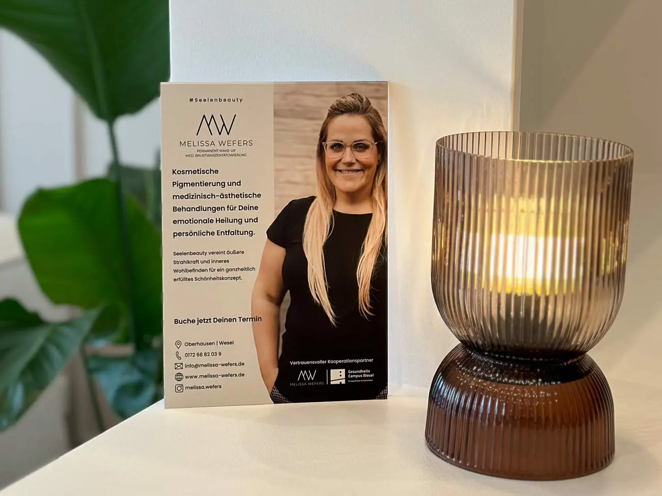 Webdesign für Melissa Wefers Brustwarzentätowierung Flyerbild