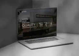 Webdesign für Geisler Property Laptop Ansicht