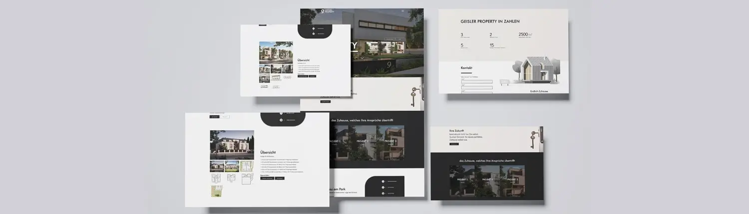 Webdesign für Geisler Property Ansichten Startseite