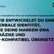 verbale identitaet entwickeln marken dna ki kompatibel EII Blogbeitrag Vorlage