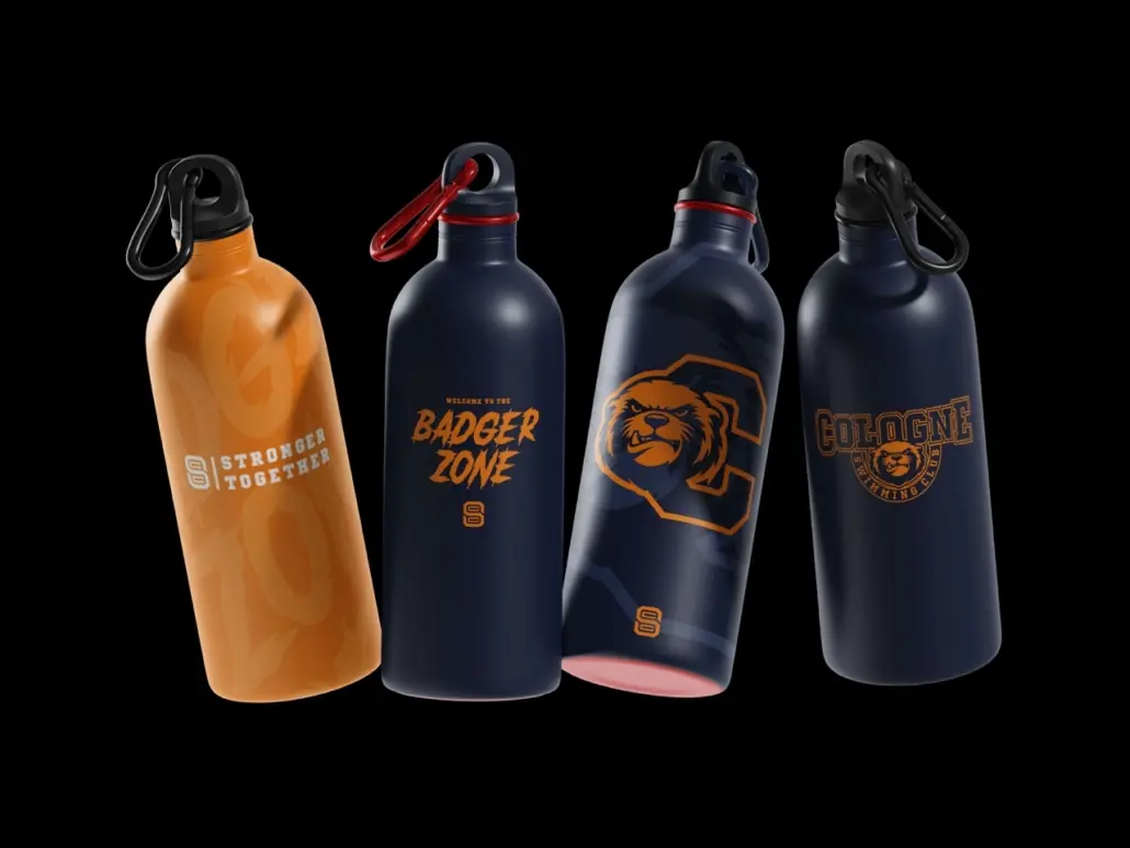 EII Logodesign Branding Markenstrategie CSC Cologne Swimming Club Case Study Sport Water Bottle Mockup